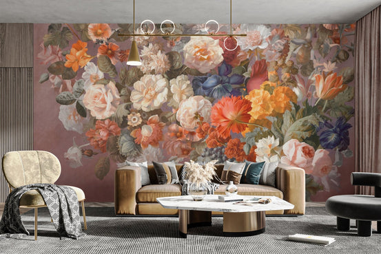 Vintage Dutch Rose Wall Mural, B484