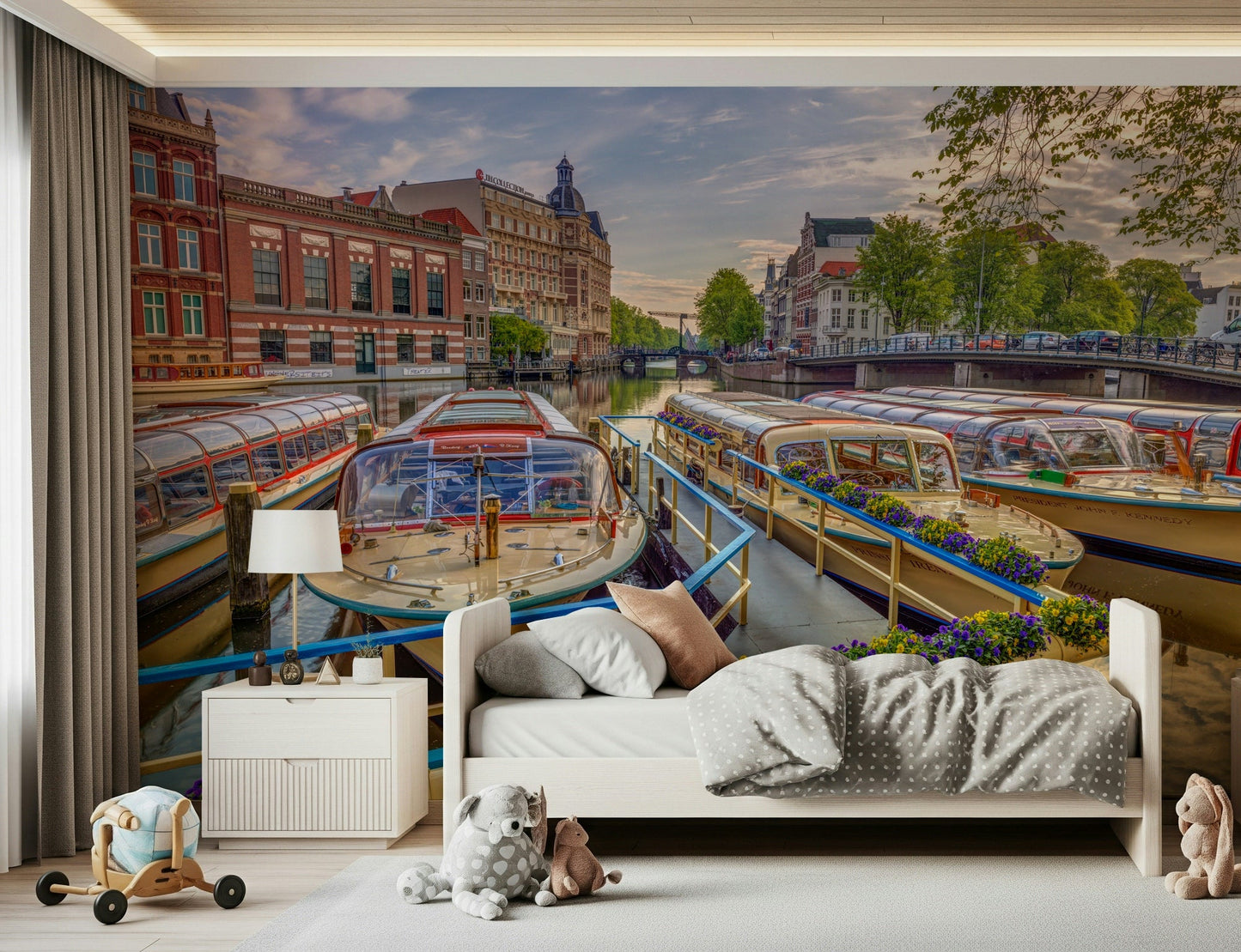 Large scale Dutch Waterways Wall Mural for a spacious hallway