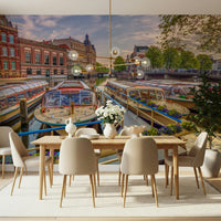 Scenic Dutch Waterways Wall Mural for professional office interiors