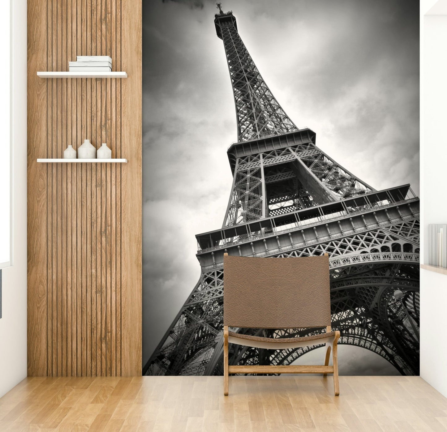 Paris Eiffel Tower wall mural in bold design

