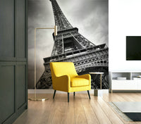 Non-woven wallpaper of Eiffel Tower with motion feel


