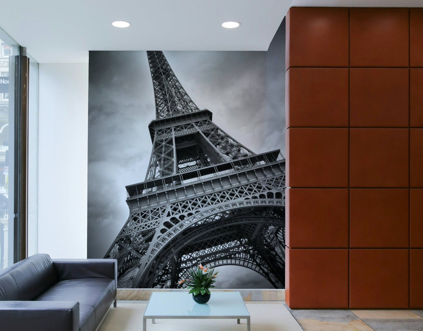 Artistic Eiffel Tower wallpaper with strong contrast

