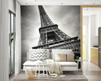 Dynamic Eiffel Tower mural wallpaper for walls

