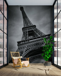 Bold Eiffel Tower mural for creative spaces

