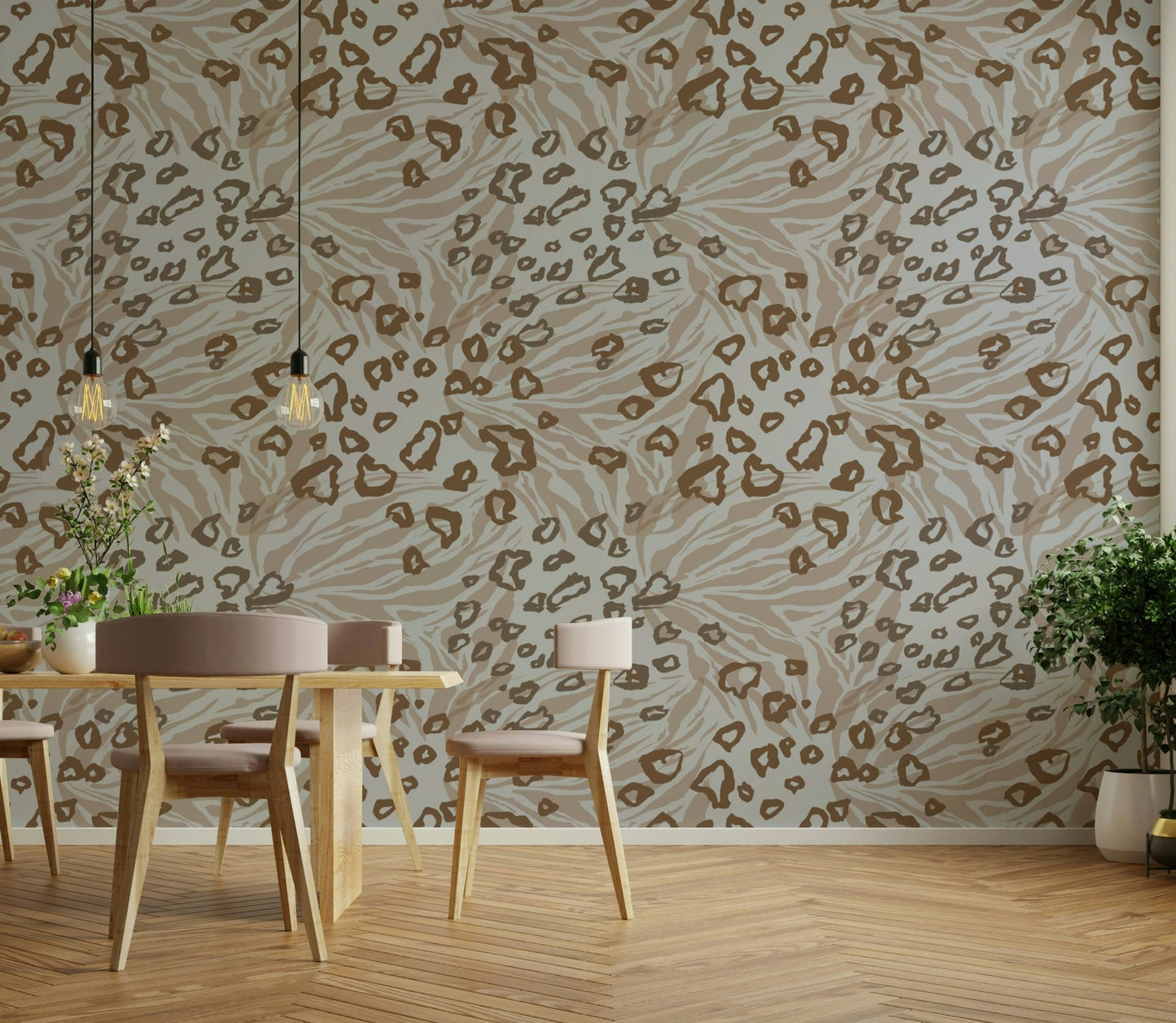 Earth Tones Animalia Wallpaper⁠