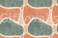 Earth-inspired wall design with abstract layout

