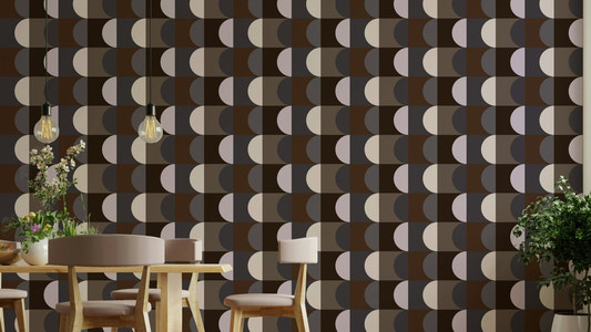 Textured Earthen Echoes Wallpaper on living room wall

