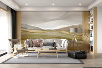 Cozy earthen landscape mural for a modern home., GD8471