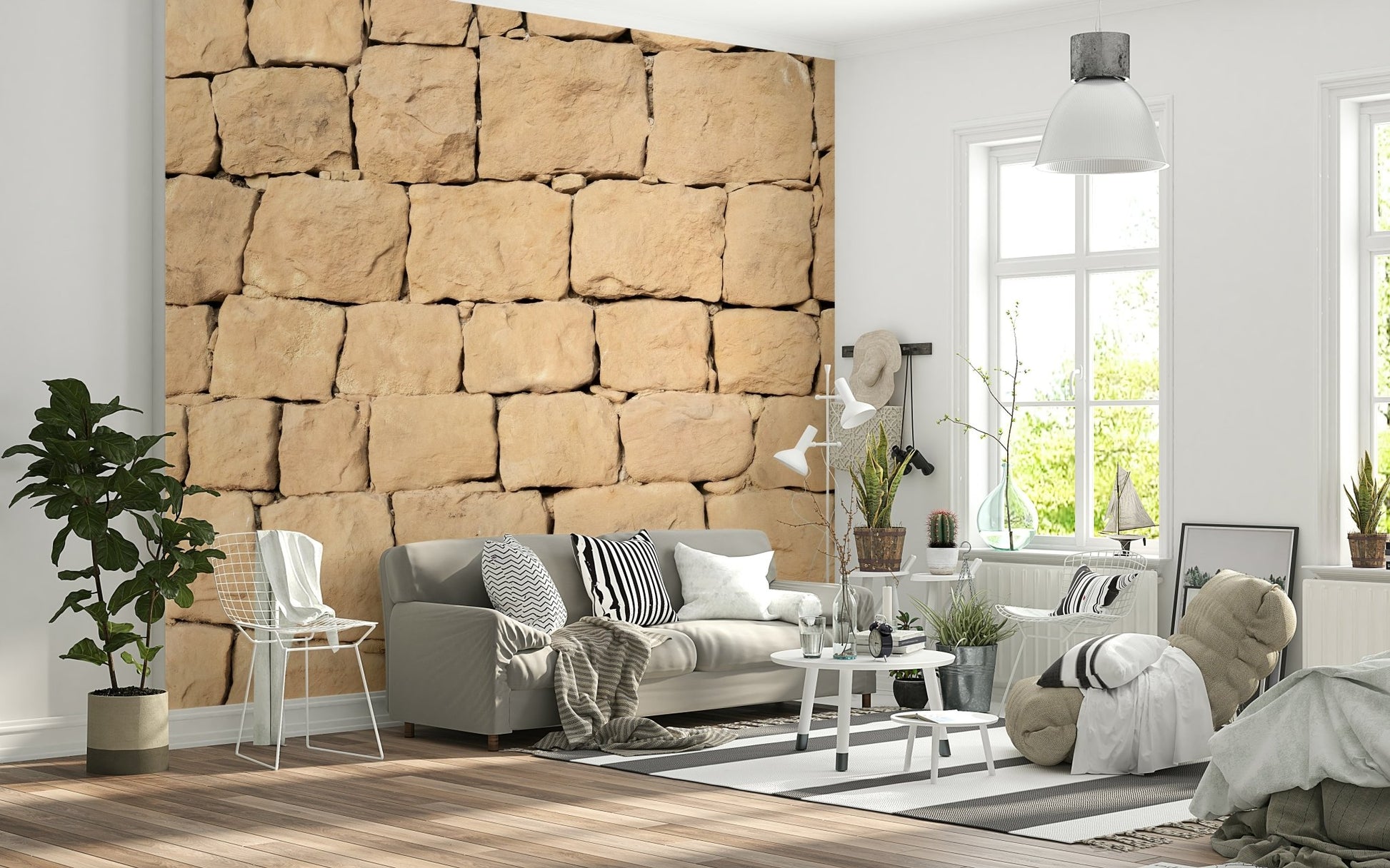 Detailed view of the layered natural plaster in the Earthen Wall Mural.