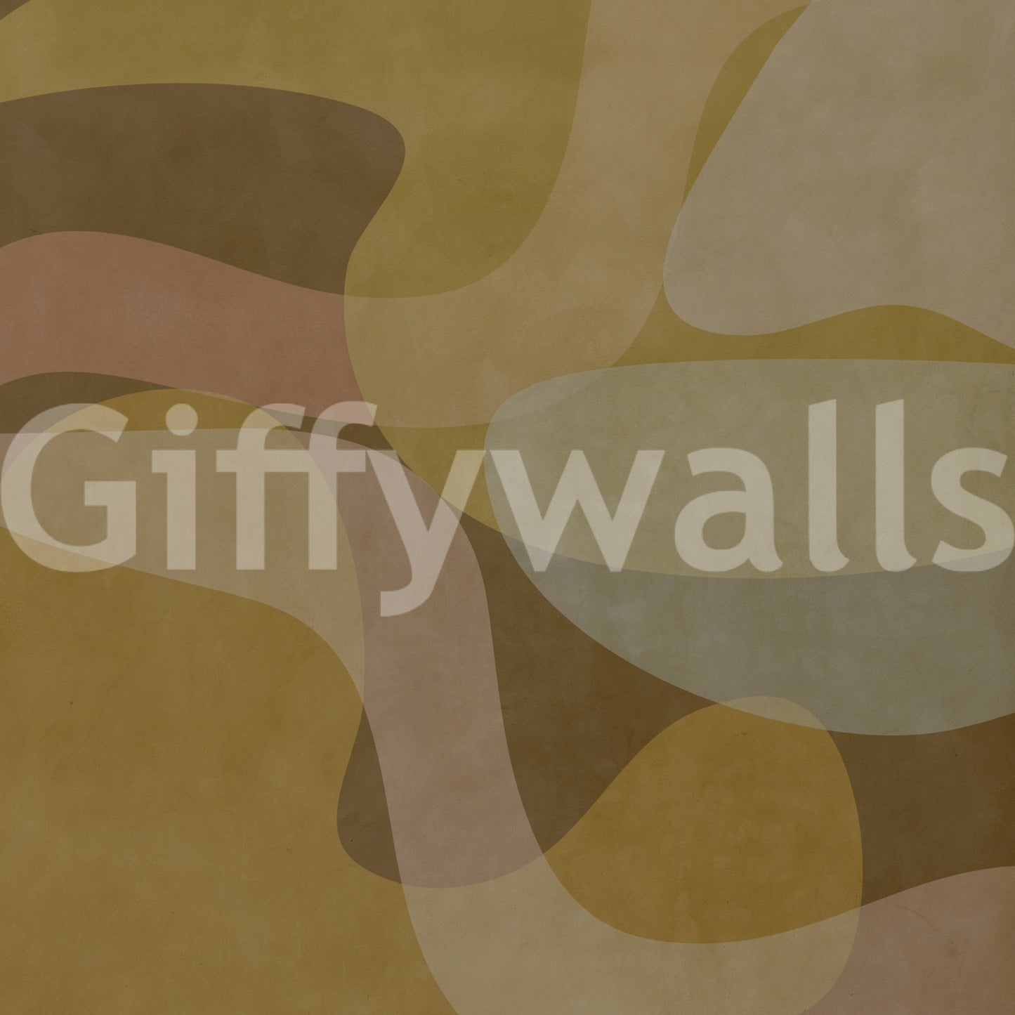 Warm beige and brown pattern in Earthen Waves wall mural design, GD9289