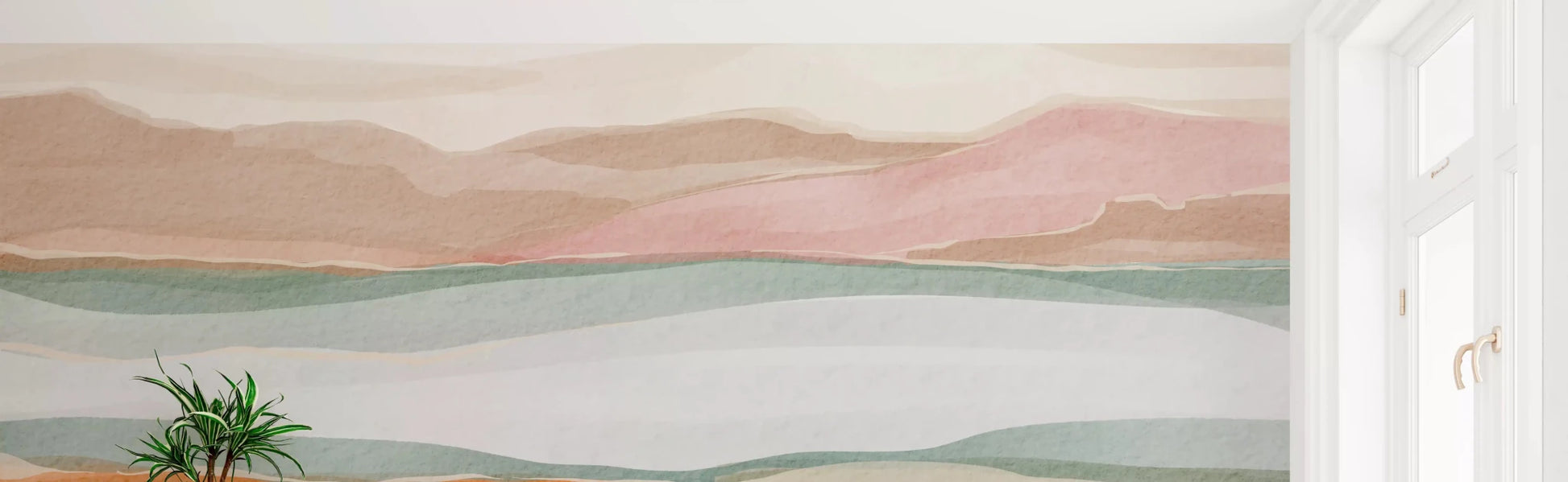 Earthen Wavescape Wall Mural