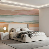 Earthen Wavescape Wall Mural