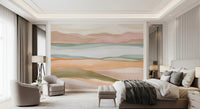 Earthen Wavescape Wall Mural