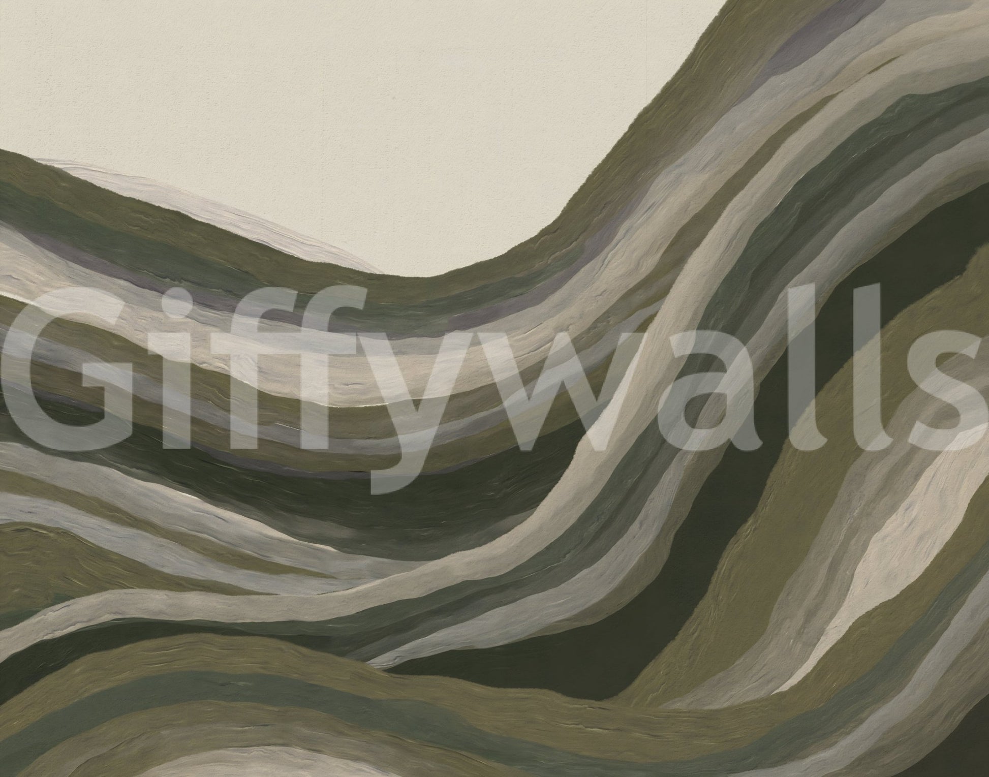 Calm neutral movement in Earthy Abstract wall mural, GD8740