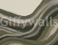Calm neutral movement in Earthy Abstract wall mural, GD8740