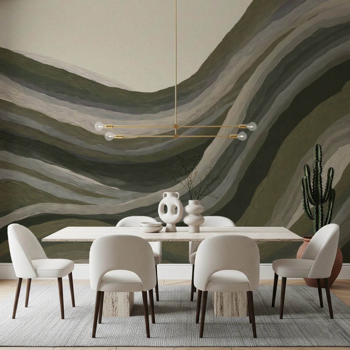 Abstract painted depth in Earthy Abstract wall mural, GD8740