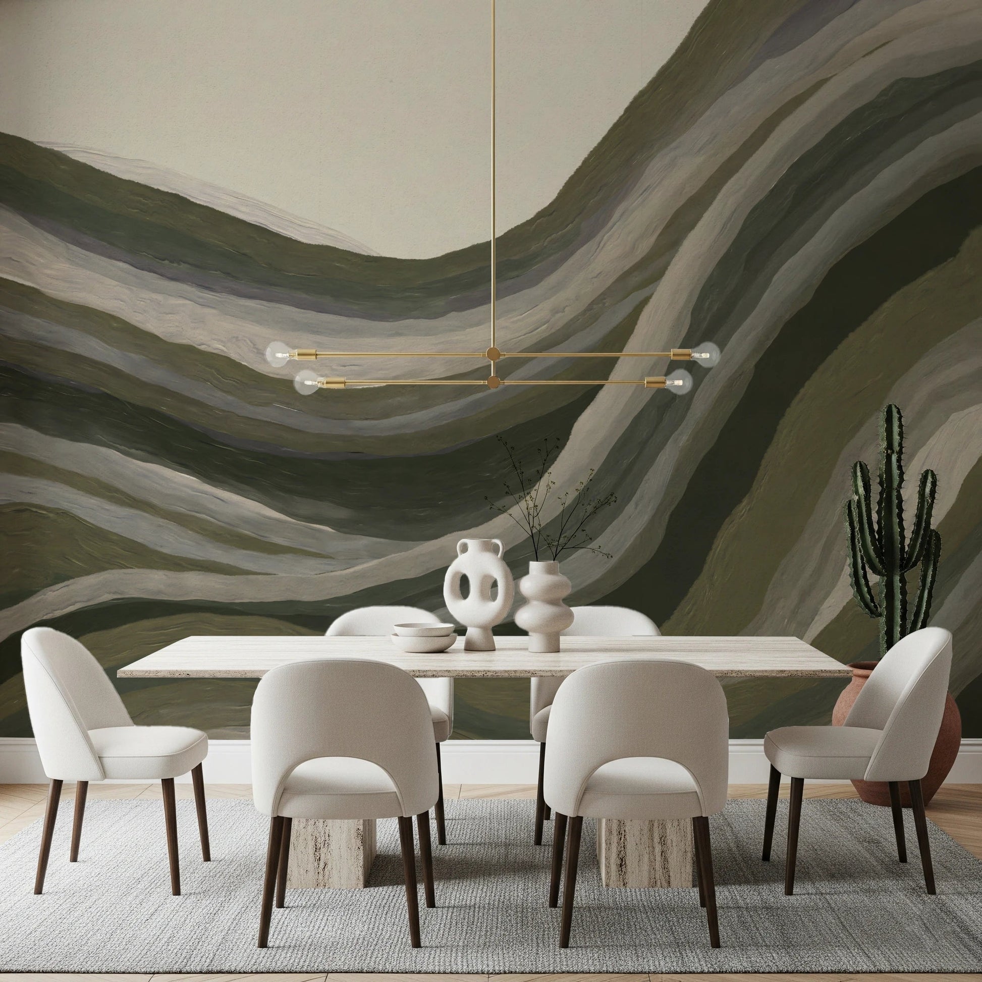 Abstract painted depth in Earthy Abstract wall mural, GD8740