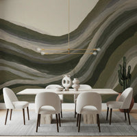 Abstract painted depth in Earthy Abstract wall mural, GD8740
