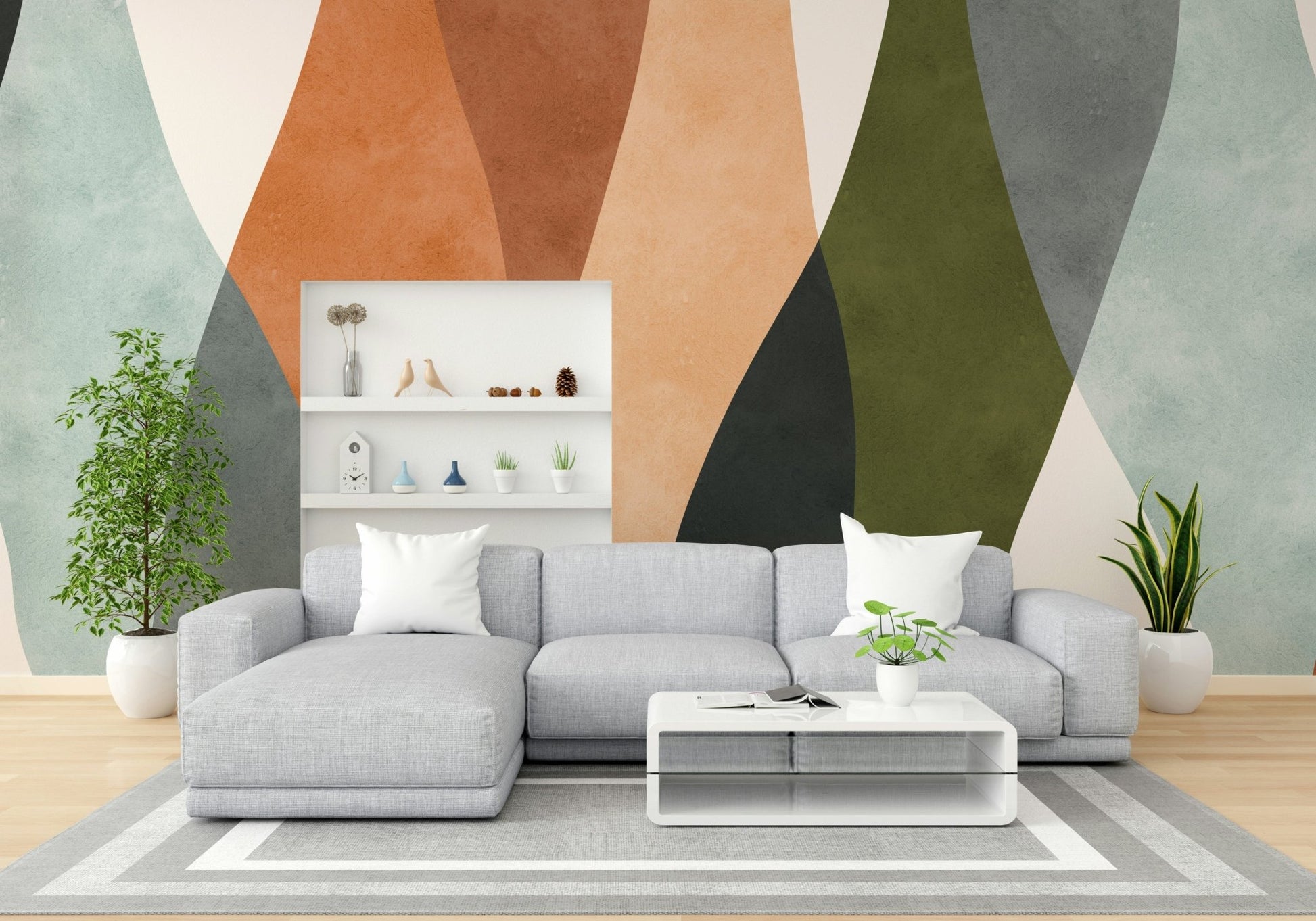 The overall aesthetic is contemporary and organic.

