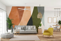 The design gives a sense of depth and movement.

