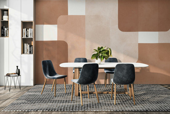 A wallpaper design with an earthy block pattern. GD3493

