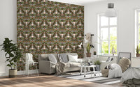 Living room shows the earthy luxurious floral wallpaper at full scale
GD9506