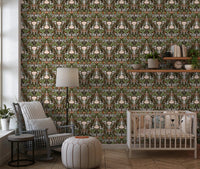 Layered foliage builds a luxurious botanical wallpaper repeat throughout⁠GD9506