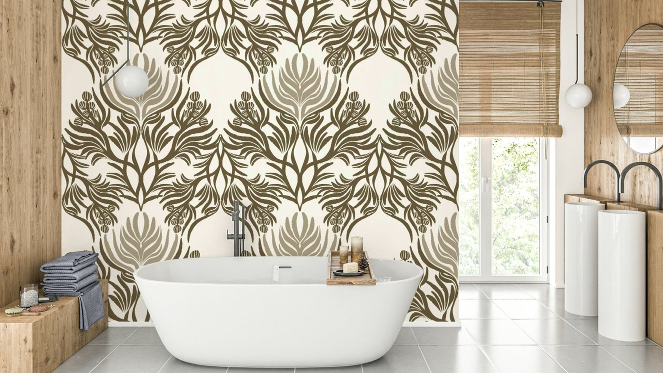 Earthy Botanical Symmetry Wallpaper⁠