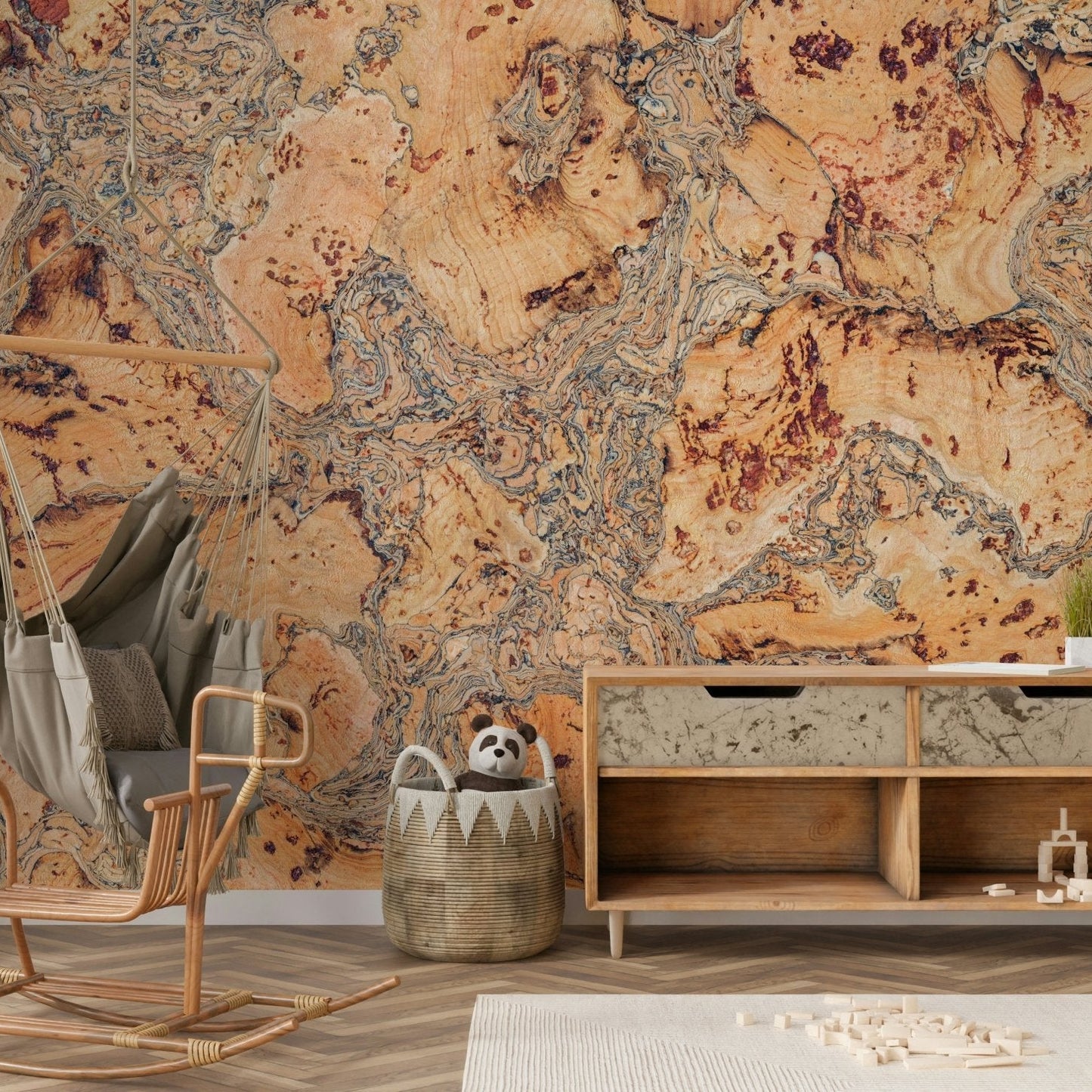 Wall decor evoking the raw beauty of natural materials. GD3048


