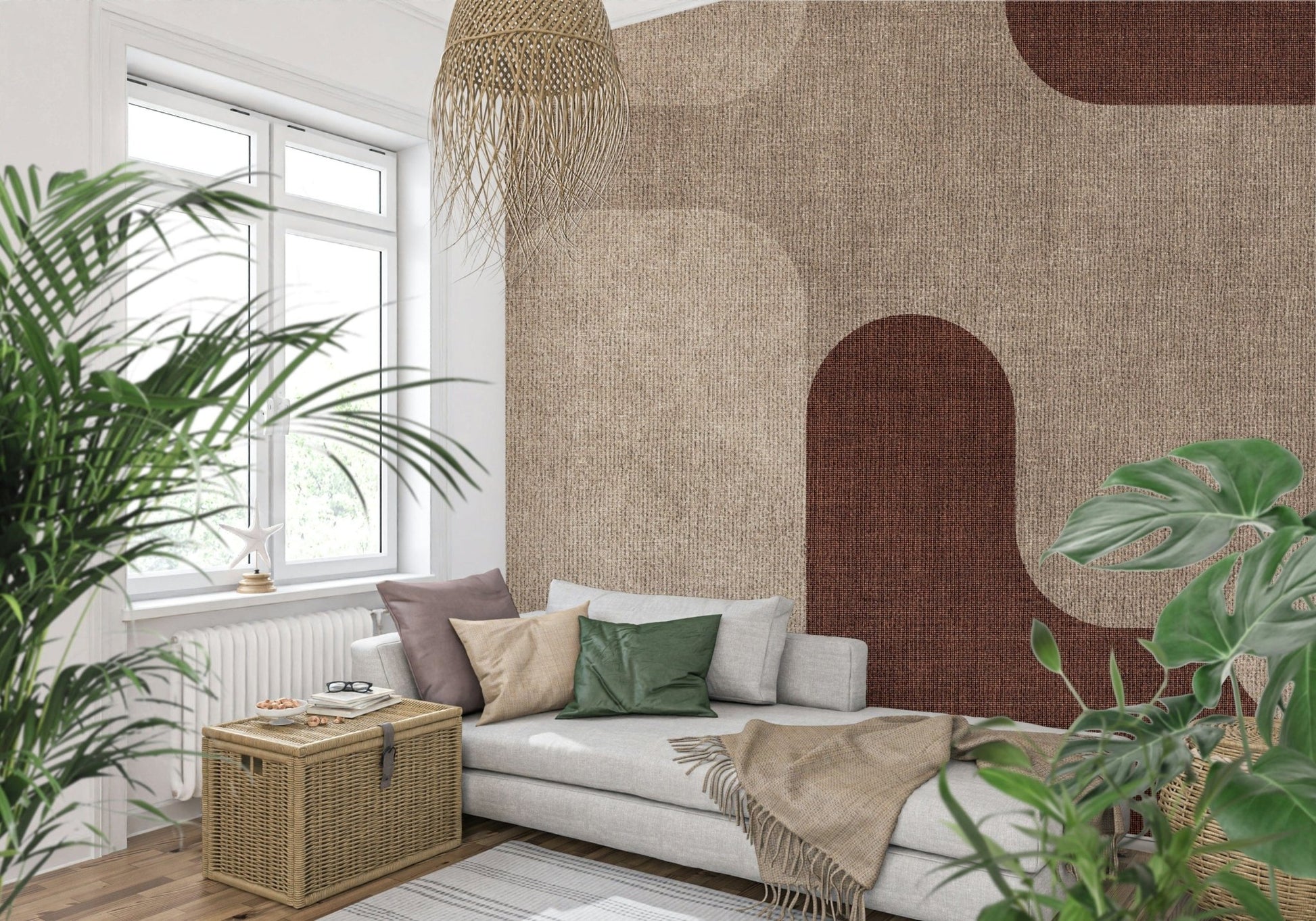 Earthy Curves Design Wall Mural