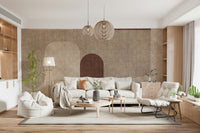 Earthy Curves Design Wall Mural