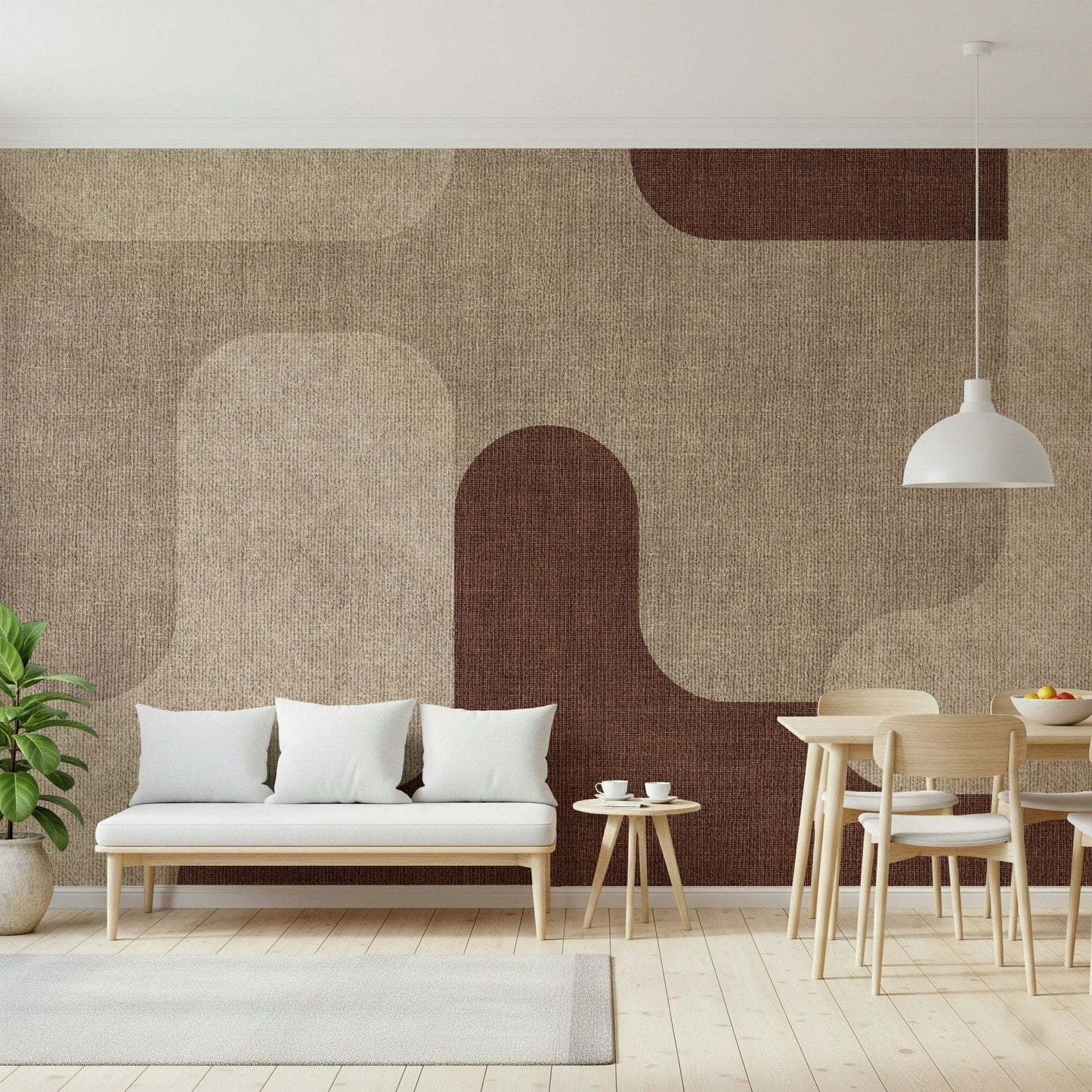 Earthy Curves Design Wall Mural