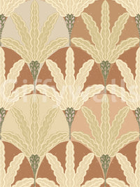 Earthy Fan Fronds wallpaper with balanced botanical shapes and detail, GD9216