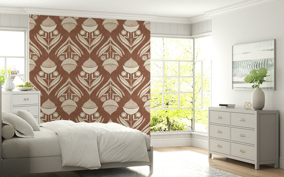 Unique Earthy Floral Echo Wallpaper is an appealing wall mural., GD6598