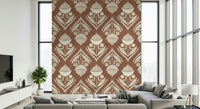 Earthy Floral Echo Wallpaper is a captivating, odd wall design.