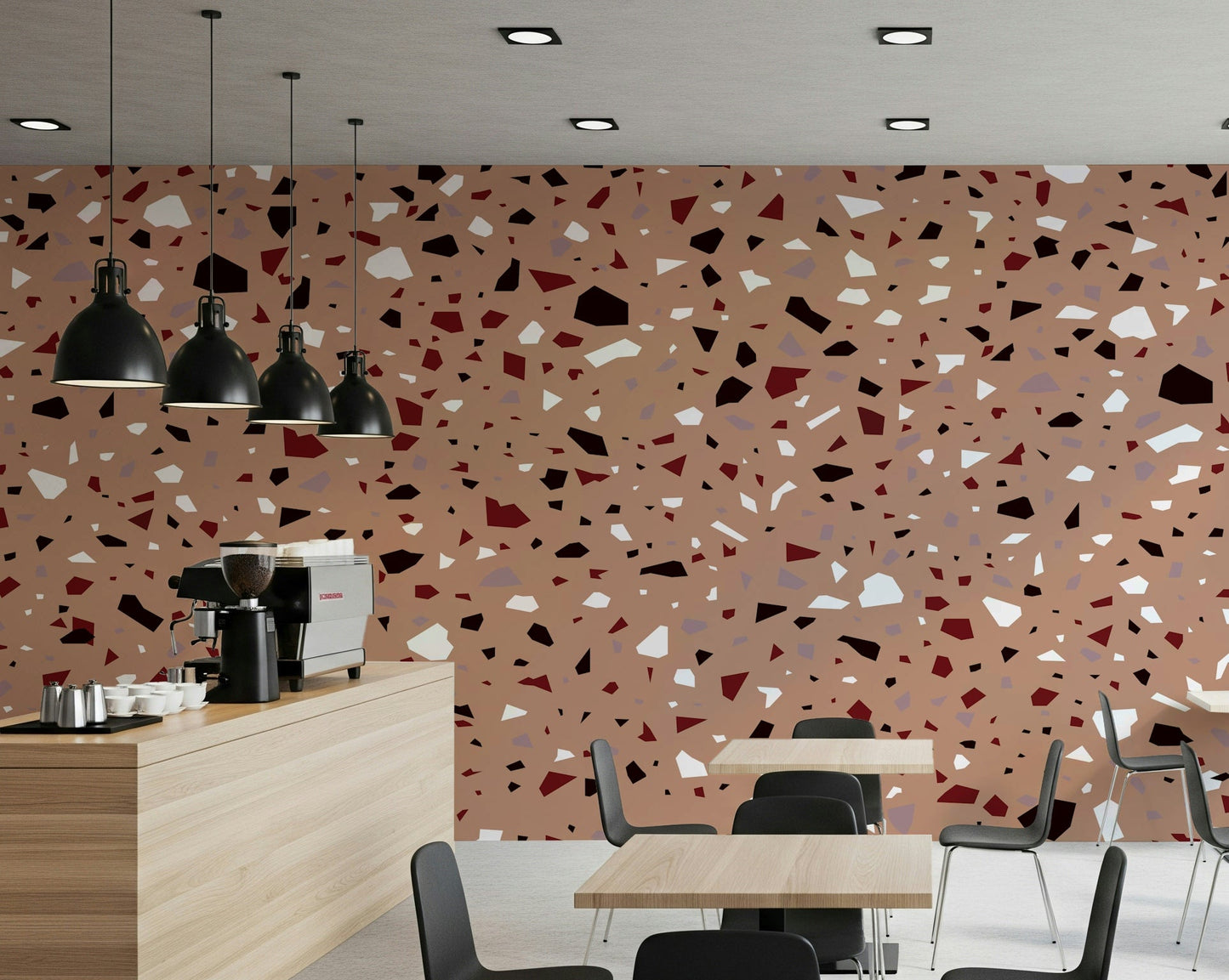 A serene abstract stone wall mural for your decor., GD5519