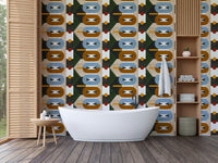 Modern earthy geometric design for wall decor

