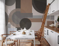 Kitchen-dining room with this Earthy Geometric Harmony wall mural.
GD9554