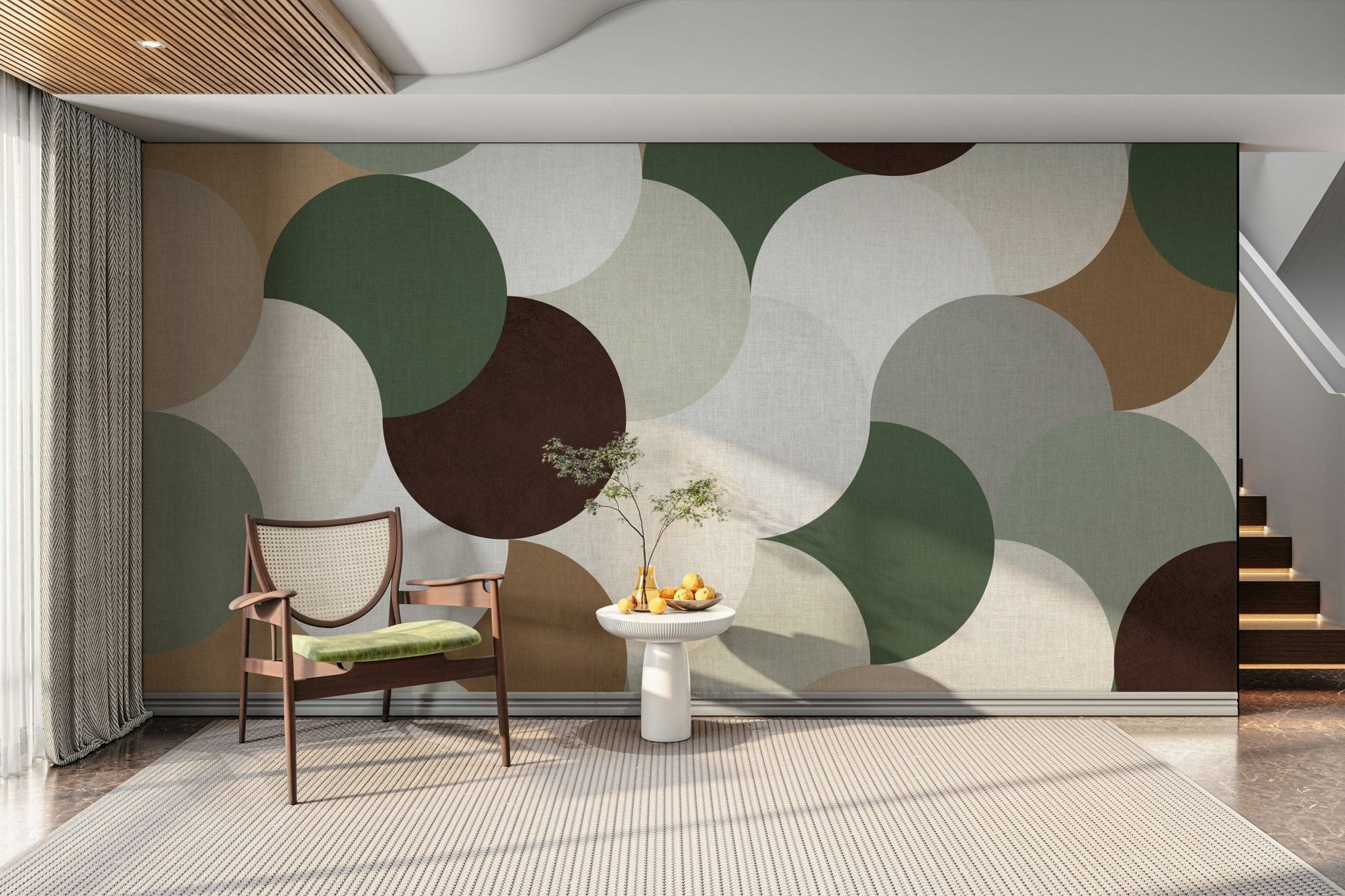Modern earth color wall design GD412

