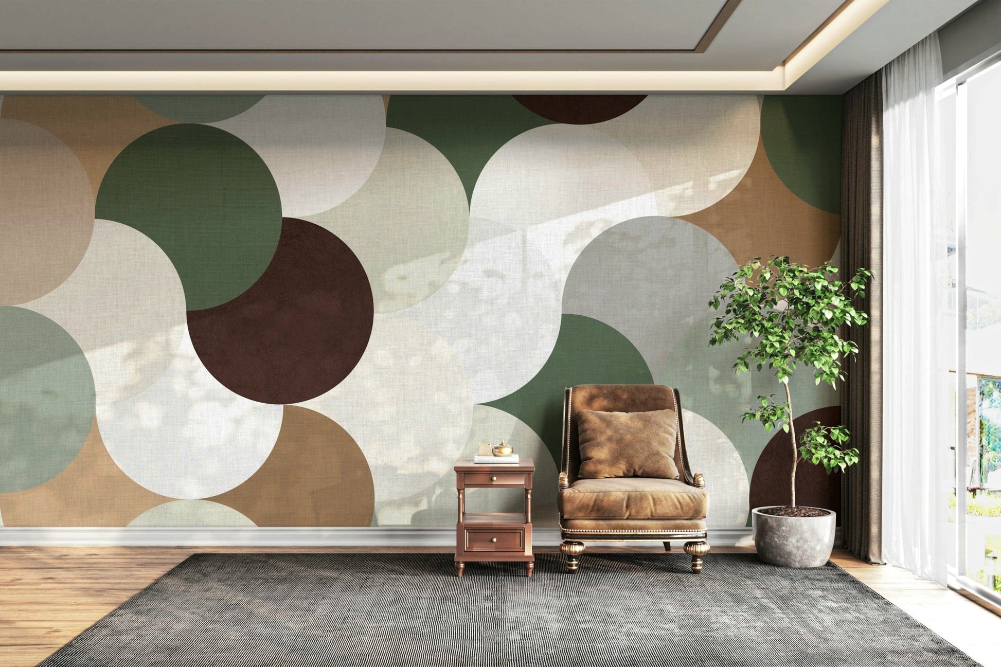 Abstract earthy shape wallpaper GD412


