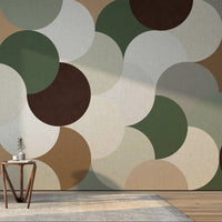 Muted color geometric wall mural GD412

