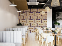 Trendy geometric wallpaper with earthy hues

