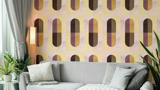 Earthy Geometric wall mural GD428

