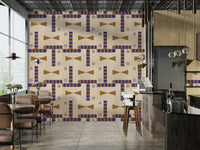 Stylish earthy geometric design wallpaper

