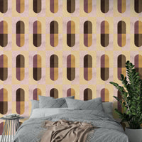 Wallpaper with organic geometric layout

