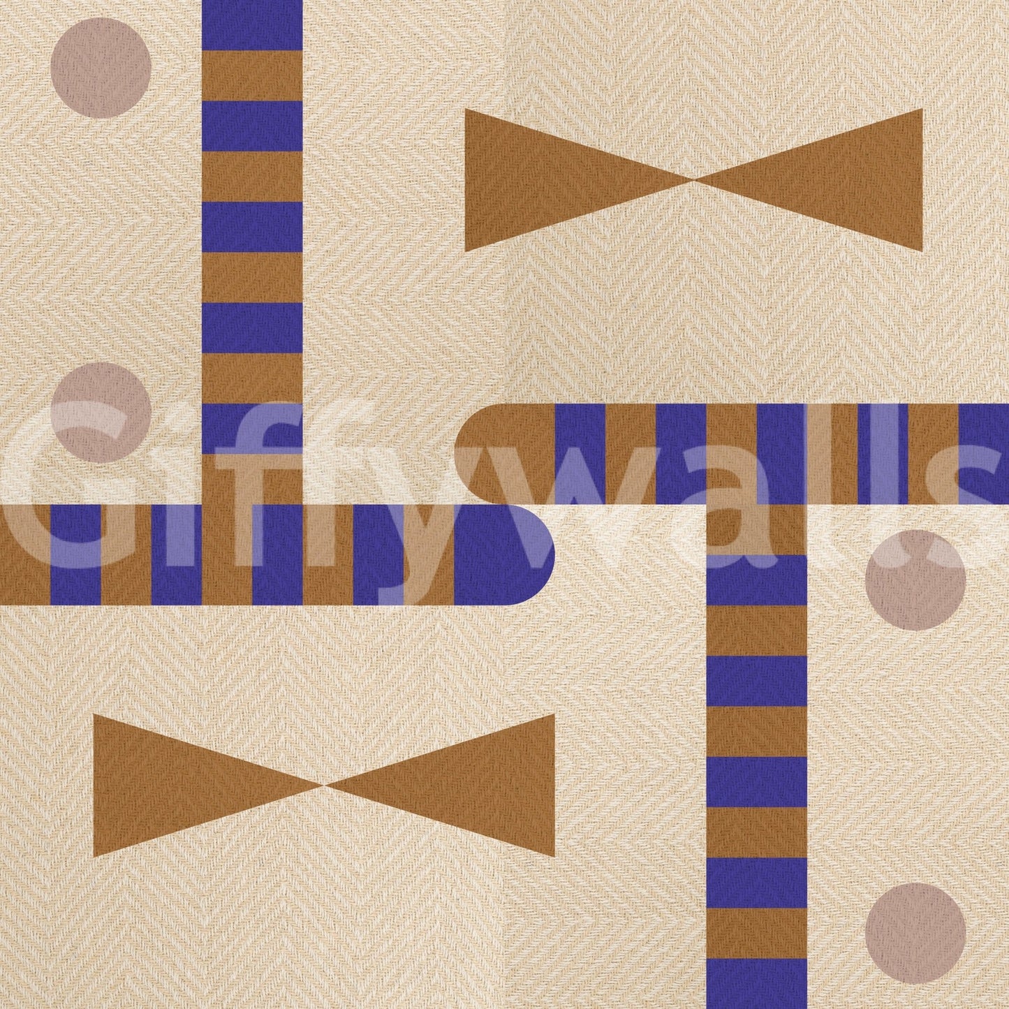 Muted geometric wallpaper with earthy tones