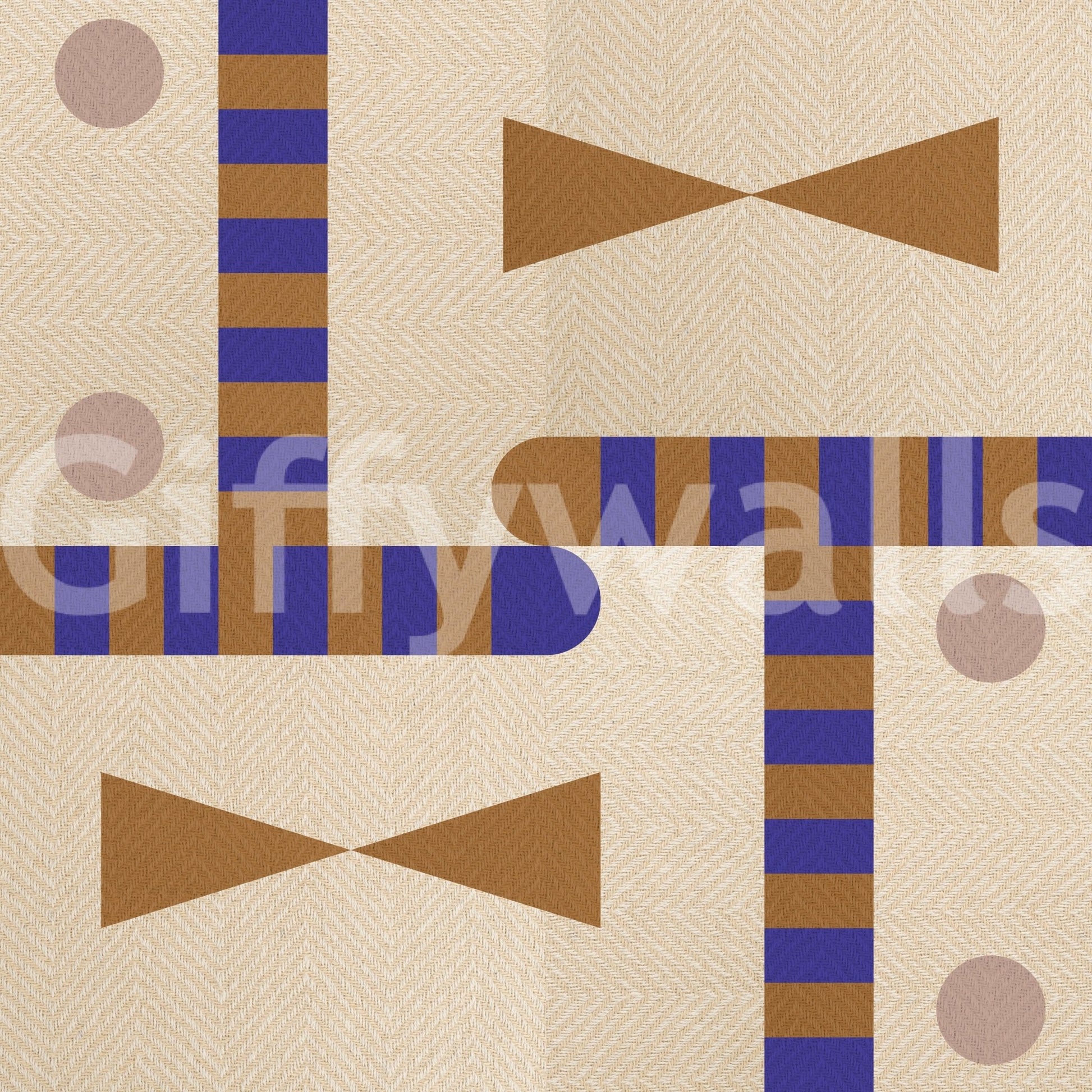 Muted geometric wallpaper with earthy tones