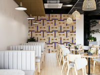 Trendy geometric wallpaper with earthy hues

