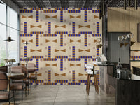 Stylish earthy geometric design wallpaper

