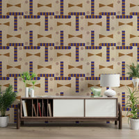 Soft earthy geometric pattern wallpaper

